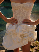 Strapless Lace Corset Bubble Mini Dress