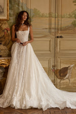 Lace Corset Ball Gown Wedding Dress with Pockets