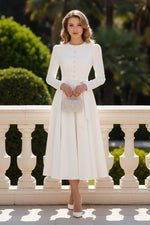 Pleated Midi Dress with Belt and Button Front