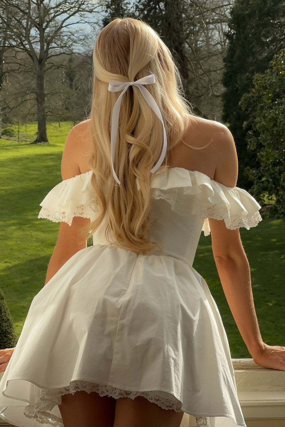 Off-The-Shoulder Bowknot Corset Mini Dress