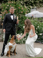 Strapless Satin Trumpet Wedding Dress with Train