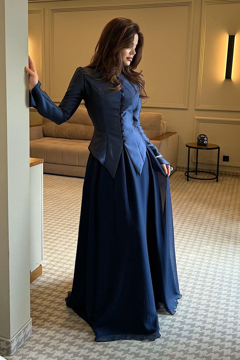 Vintage Inspired Two-Piece Jacket and Evening Gown