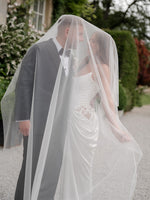 Strapless Satin Trumpet Wedding Dress with Train