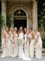 Strapless Satin Trumpet Wedding Dress with Train