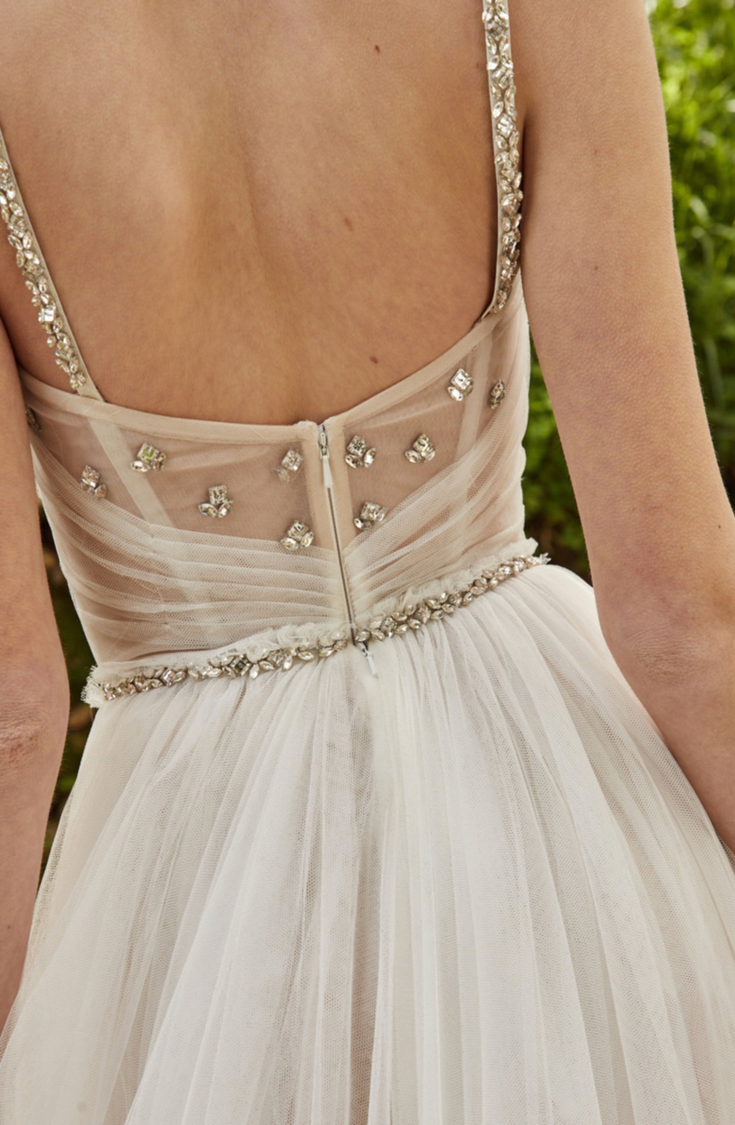 Embellished Tulle A-Line Corset Wedding Dress