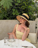 Square Neck Midi A-Line Dress with Ruched Straps