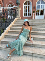 Spaghetti Strap Corset Sequin Mermaid Formal Dress