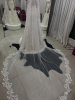 Halter Lace Mermaid Wedding Dress with Sleeves