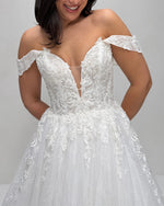 Off-the-Shoulder Lace A-Line Wedding Dress