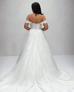 Off-the-Shoulder Lace A-Line Wedding Dress