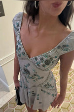 Embellished Vintage Inspired Fit and Flare Mini Dress