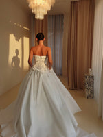 Strapless Beaded Ball Gown Wedding Dress