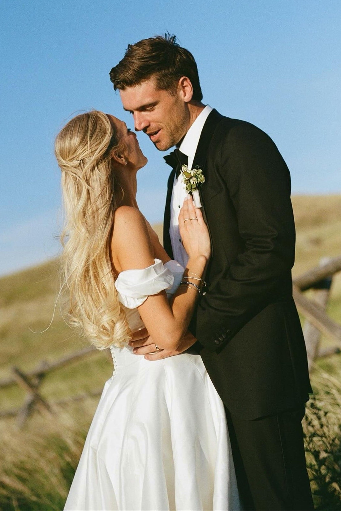 Off-the-Shoulder Ball Gown Wedding Dress
