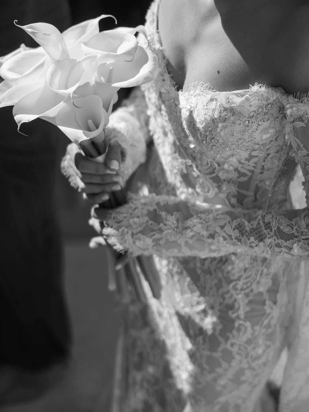 Off Shoulder Long Sleeve Lace Mermaid Wedding Dress