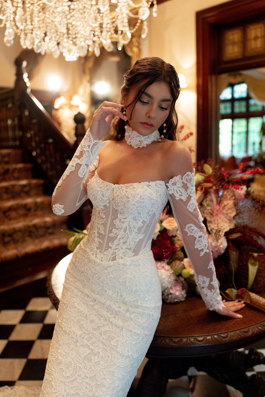 Long Sleeve Lace Mermaid Wedding Dress
