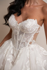 Strapless Sweetheart Lace Corset Mini Dress