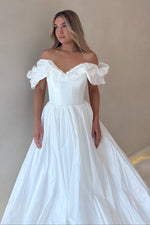 Corset Off-the-Shoulder Taffeta Ball Gown