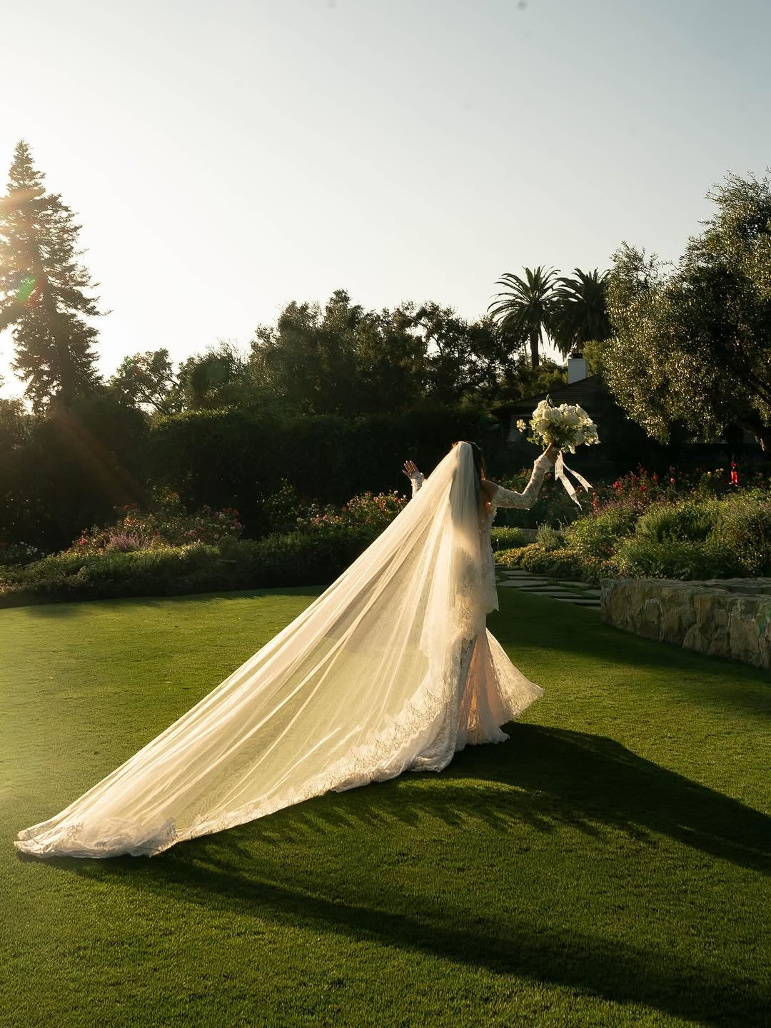 Off-the-Shoulder Long Sleeve Lace Mermaid Bridal Gown