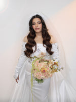 Off-Shoulder Beaded Mermaid Wedding Gown