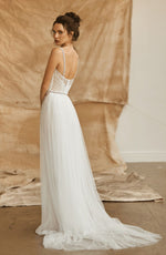 Embellished Tulle A-Line Corset Wedding Dress