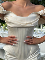 Corset Mermaid Wedding Dress with Ruffled Back