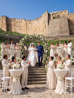 Off-the-Shoulder Satin A-Line Wedding Dress