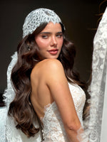 Vintage-Inspired High Neck Lace Wedding Dress