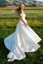 Off-the-Shoulder Ball Gown Wedding Dress
