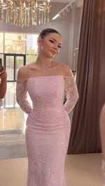 Off-the-Shoulder Lace Mermaid Evening Gown
