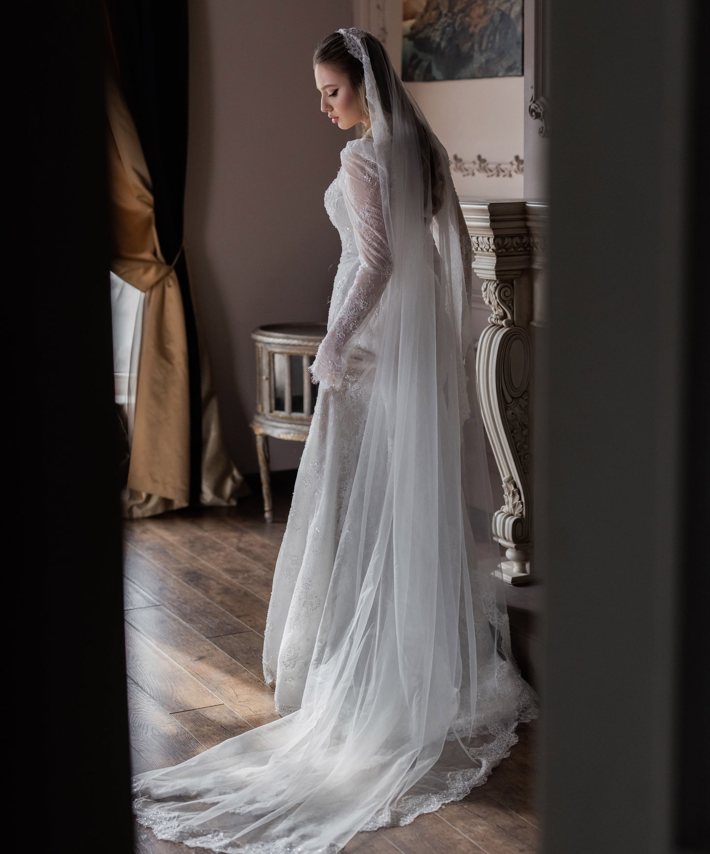 Long Sleeve Lace Mermaid Wedding Dress