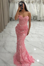 Floral Lace Mermaid Gown with Sleeve Topper