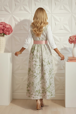 Collared A-Line Maxi Shirt Dress with Sash