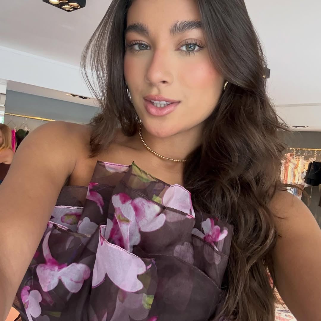 Strapless Floral Tiered Mini Dress