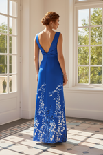 Floral Print High Slit Maxi Dress