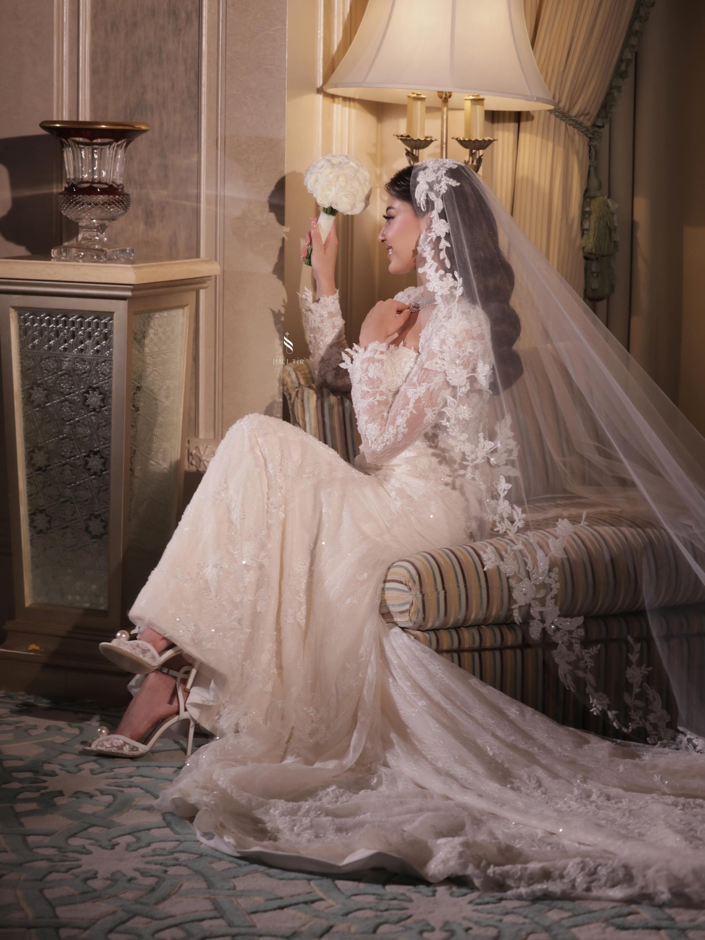 Lace Mermaid Wedding Dress with Long Sleeve Jacket