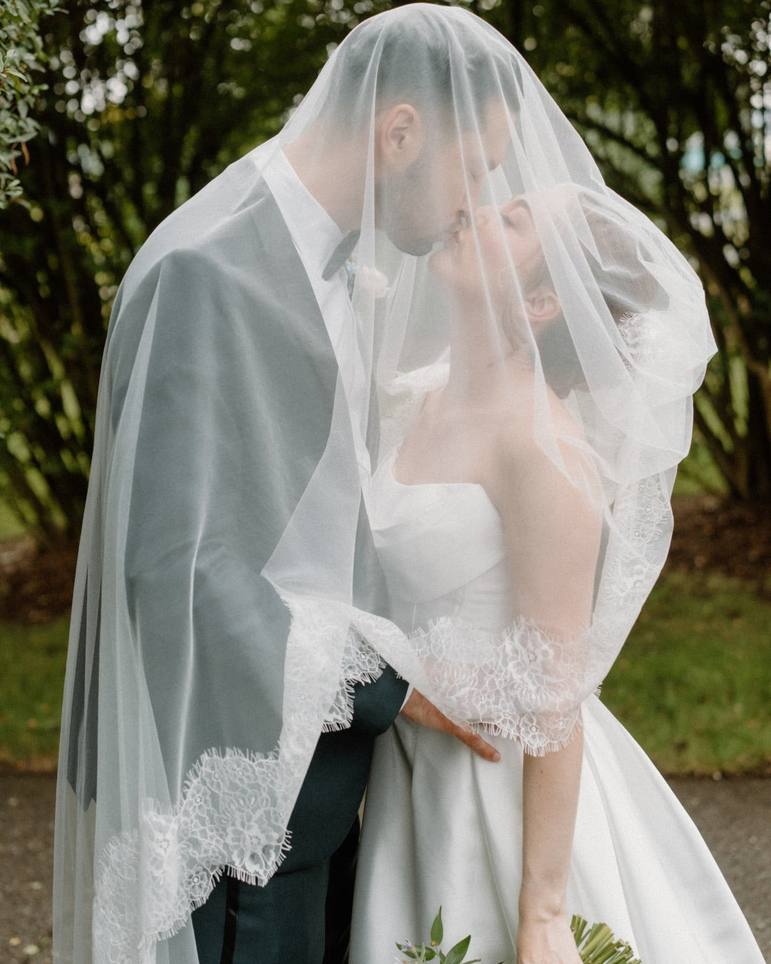 Strapless Satin A-Line Wedding Dress with Chapel Train