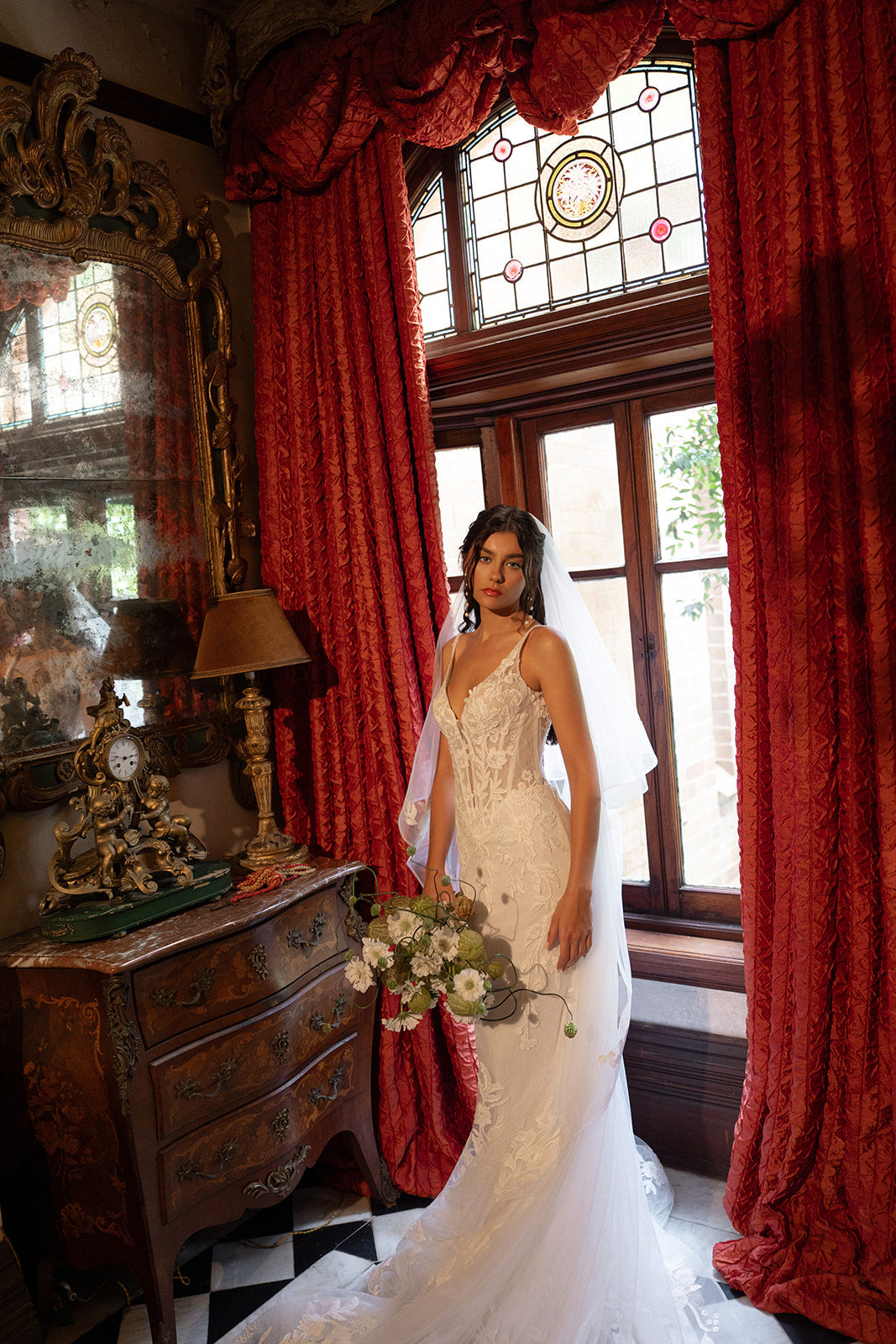 Lace Mermaid Wedding Dress with Corset Bodice