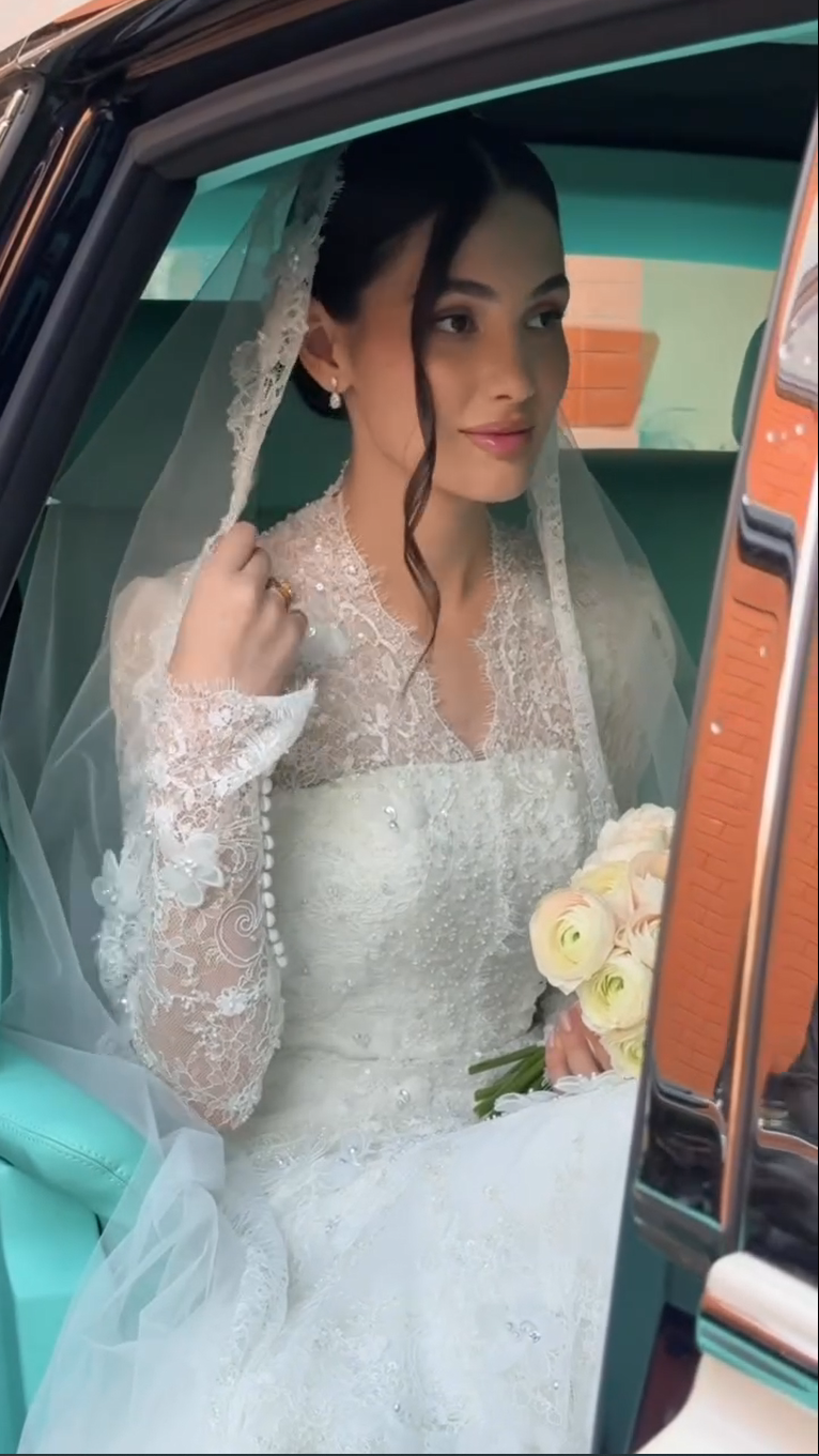 Lace Mermaid Wedding Dress with Long Sleeves