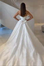 Corset Ball Gown Wedding Dress with Ruffled Trim