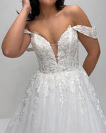 Off-the-Shoulder Lace A-Line Wedding Dress