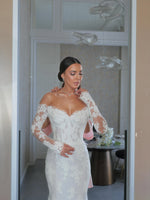 Off-the-Shoulder Lace Mermaid Wedding Dress