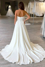 Strapless Satin Corset A-Line Wedding Dress