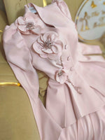 Peplum Blazer and A-Line Skirt Two-Piece Set