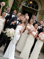 Strapless Satin Trumpet Wedding Dress with Train