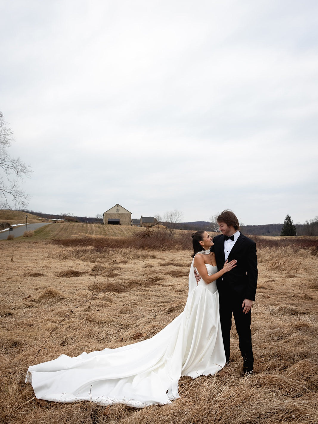 Strapless Satin A-Line Wedding Dress with Basque Waist