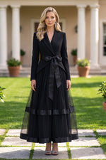 Tuxedo Gown with Tulle Ballerina Skirt