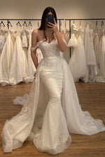Beaded Mermaid Wedding Dress with Overskirt