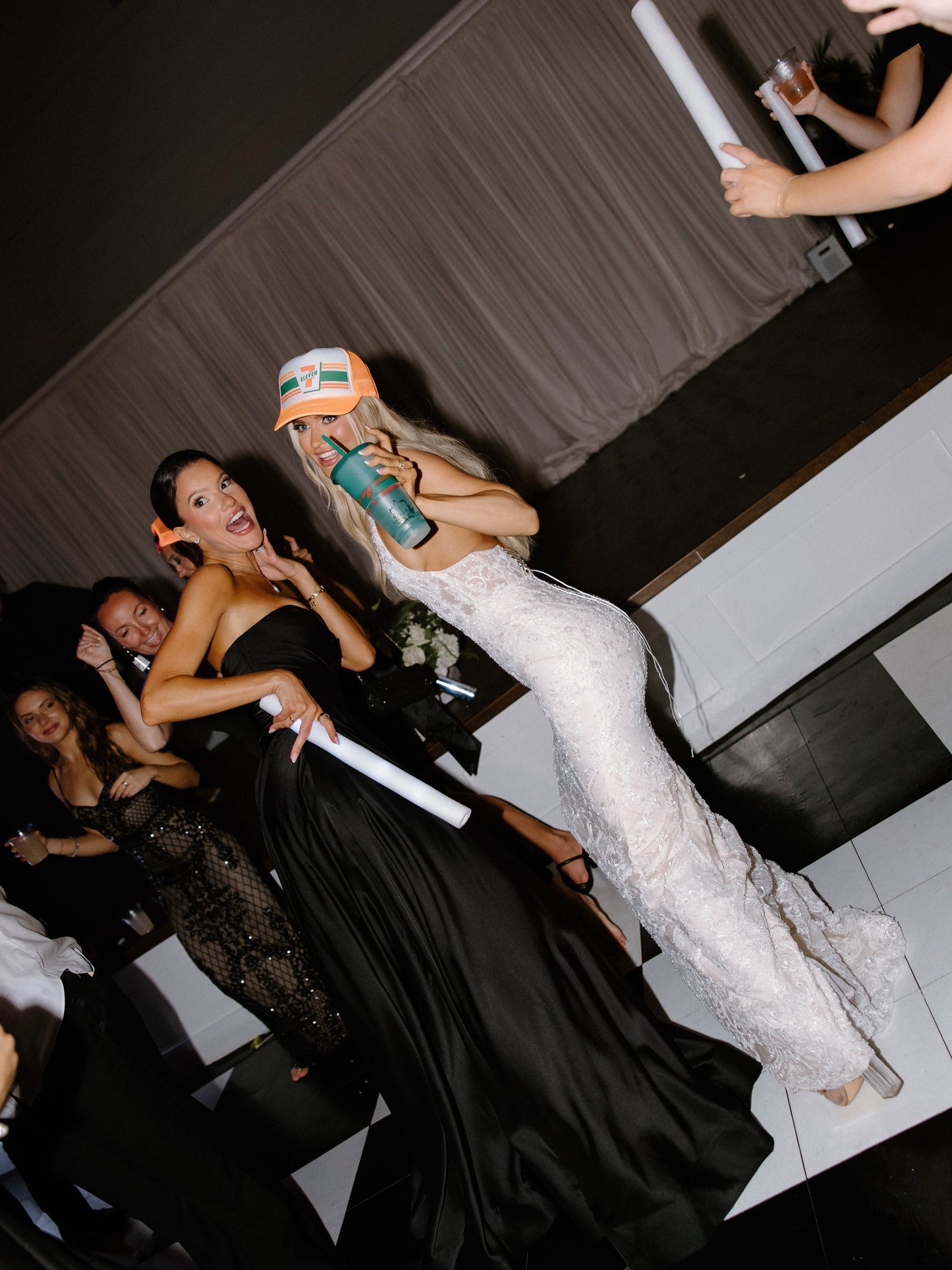 Deep V-Neck Lace Mermaid Wedding Dress with Train