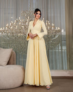 Elegant Embellished Long Sleeve Wide-Leg Jumpsuit