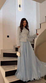 Elegant Two-Piece Jacket and Pleated Skirt Set